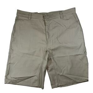 Wrangler Workwear Mens Size 40x12 Shorts Gusset Inseam Khaki Flat Front